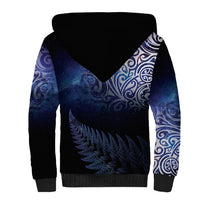 New Zealand Aotearoa Matariki Sherpa Hoodie Starry Silver Fern