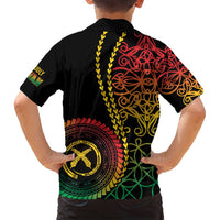 Proudly Ni-Van Sandroing Inspired Classic Style Family Matching Long Sleeve Bodycon Dress and Hawaiian Shirt LT7 - Polynesian Pride