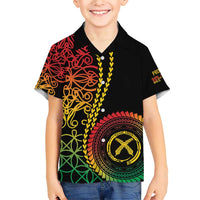 Proudly Ni-Van Sandroing Inspired Classic Style Family Matching Short Sleeve Bodycon Dress and Hawaiian Shirt LT7 Son's Shirt Colorful - Polynesian Pride
