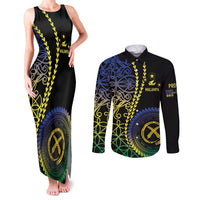 Proudly Ni-Van Sandroing Inspired Couples Matching Tank Maxi Dress and Long Sleeve Button Shirt Malampa Classic Style