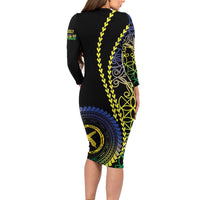 Proudly Ni-Van Sandroing Inspired Family Matching Long Sleeve Bodycon Dress and Hawaiian Shirt Malampa Classic Style