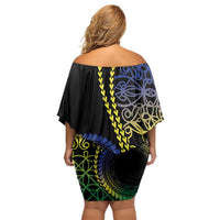Proudly Ni-Van Sandroing Inspired Family Matching Off Shoulder Short Dress and Hawaiian Shirt Malampa Classic Style