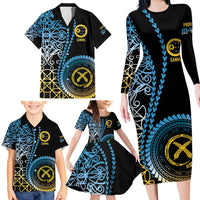 Proudly Ni-Van Sandroing Inspired Family Matching Long Sleeve Bodycon Dress and Hawaiian Shirt Sanma Classic Style