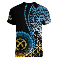 Proudly Ni-Van Sandroing Inspired Women V-Neck T-Shirt Sanma Classic Style LT7 - Polynesian Pride