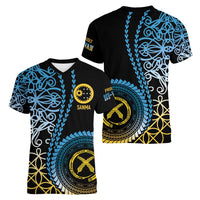 Proudly Ni-Van Sandroing Inspired Women V-Neck T-Shirt Sanma Classic Style LT7 - Polynesian Pride