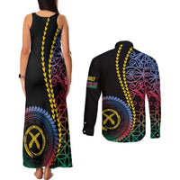 Proudly Ni-Van Sandroing Inspired Couples Matching Tank Maxi Dress and Long Sleeve Button Shirt Shefa Classic Style