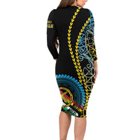 Proudly Ni-Van Sandroing Inspired Family Matching Long Sleeve Bodycon Dress and Hawaiian Shirt Torba Classic Style