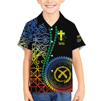 Proudly Ni-Van Sandroing Inspired Family Matching Short Sleeve Bodycon Dress and Hawaiian Shirt Tafea Classic Style