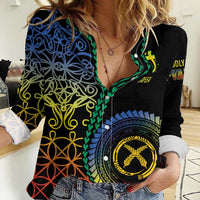 Proudly Ni-Van Sandroing Inspired Women Casual Shirt Tafea Classic Style