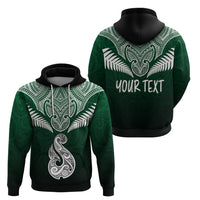 Personalised New Zealand Hoodie Hei Matau Mix Silver Fern Basic LT7 - Polynesian Pride