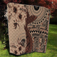 Bula Fiji Quilt Shark Tail Beige Masi Tapa