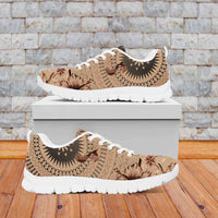 Bula Fiji Personalised Sneakers Shark Tail Beige Masi Tapa