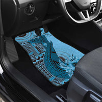 Bula Fiji Car Mats Shark Tail Turquoise Masi Tapa LT7 - Polynesian Pride