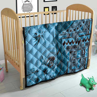 Bula Fiji Quilt Shark Tail Turquoise Masi Tapa