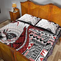 Bula Fiji Quilt Bed Set Shark Tail White Masi Tapa