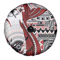 Bula Fiji Spare Tire Cover Shark Tail White Masi Tapa