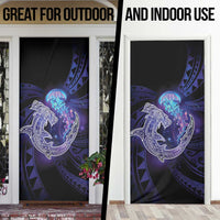 Polynesian Aumakua Door Cover Jellyfish with Shark - Polynesian Pride