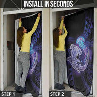 Polynesian Aumakua Door Cover Jellyfish with Shark - Polynesian Pride