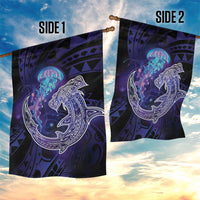 Polynesian Aumakua Garden Flag Jellyfish with Shark - Polynesian Pride