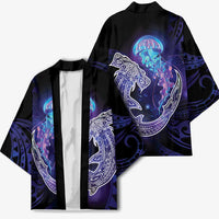 Polynesian Aumakua Kimono Jellyfish with Shark - Polynesian Pride