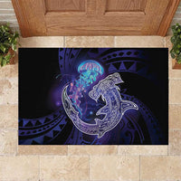 Polynesian Aumakua Rubber Doormat Jellyfish with Shark - Polynesian Pride