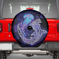 Polynesian Aumakua Spare Tire Cover Jellyfish with Shark - Polynesian Pride