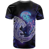 Polynesian Aumakua T Shirt Jellyfish with Shark - Polynesian Pride