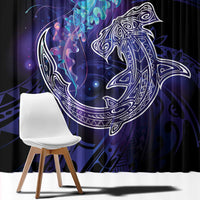 Polynesian Aumakua Window Curtain Jellyfish with Shark - Polynesian Pride