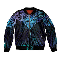 Aotearoa Maori Te Whai Rahi Sleeve Zip Bomber Jacket Tala - Nowhere You Could Go That I Won't Be With You - Polynesian Pride