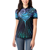 Aotearoa Maori Te Whai Rahi Women Polo Shirt Tala - Nowhere You Could Go That I Won't Be With You - Polynesian Pride