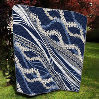 Polynesian Puakeniken Pikake Twisted Lei Quilt Navy Blue LT7 - Polynesian Pride