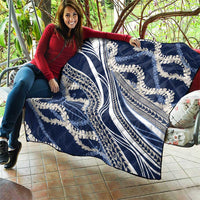 Polynesian Puakeniken Pikake Twisted Lei Quilt Navy Blue LT7 - Polynesian Pride