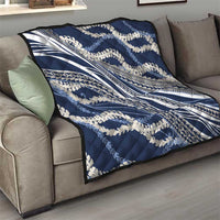 Polynesian Puakeniken Pikake Twisted Lei Quilt Navy Blue LT7 - Polynesian Pride
