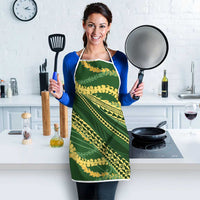 Polynesian Puakeniken Pikake Twisted Lei Apron Emerald - Polynesian Pride
