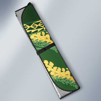 Polynesian Puakeniken Pikake Twisted Lei Auto Sun Shade Emerald - Polynesian Pride