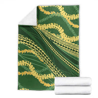 Polynesian Puakeniken Pikake Twisted Lei Blanket Emerald - Polynesian Pride