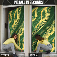 Polynesian Puakeniken Pikake Twisted Lei Door Cover Emerald - Polynesian Pride
