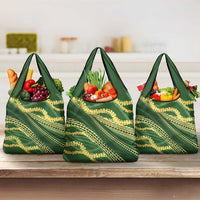 Polynesian Puakeniken Pikake Twisted Lei Grocery Bag Emerald LT7 3-pack One Size Emerald - Polynesian Pride