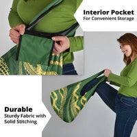 Polynesian Puakeniken Pikake Twisted Lei Grocery Bag Emerald LT7 - Polynesian Pride