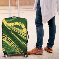 Polynesian Puakeniken Pikake Twisted Lei Luggage Cover Emerald - Polynesian Pride