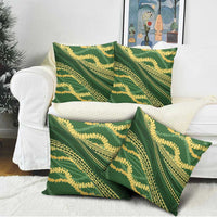 Polynesian Puakeniken Pikake Twisted Lei Pillow Cover Emerald - Polynesian Pride