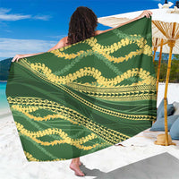 Polynesian Puakeniken Pikake Twisted Lei Sarong Emerald - Polynesian Pride