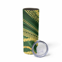 Polynesian Puakeniken Pikake Twisted Lei Skinny Tumbler Emerald - Polynesian Pride