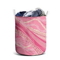 Polynesian Puakeniken Pikake Twisted Lei Laundry Basket Rose Pink - Polynesian Pride