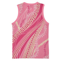 Polynesian Puakeniken Pikake Twisted Lei Basketball Jersey Rose Pink - Polynesian Pride