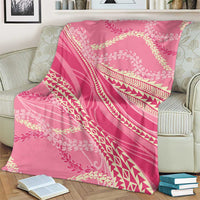 Polynesian Puakeniken Pikake Twisted Lei Blanket Rose Pink - Polynesian Pride