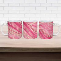 Polynesian Puakeniken Pikake Twisted Lei Ceramic Mug Rose Pink - Polynesian Pride