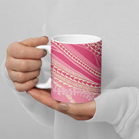 Polynesian Puakeniken Pikake Twisted Lei Ceramic Mug Rose Pink - Polynesian Pride