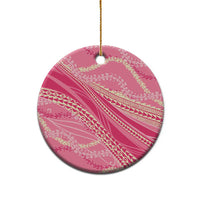 Polynesian Puakeniken Pikake Twisted Lei Ceramic Ornament Rose Pink - Polynesian Pride