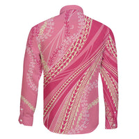 Polynesian Puakeniken Pikake Twisted Lei Family Matching Off Shoulder Short Dress and Hawaiian Shirt Rose Pink - Polynesian Pride